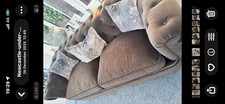 Brown Sofa 2 Seater and Cuddle Chair Settee