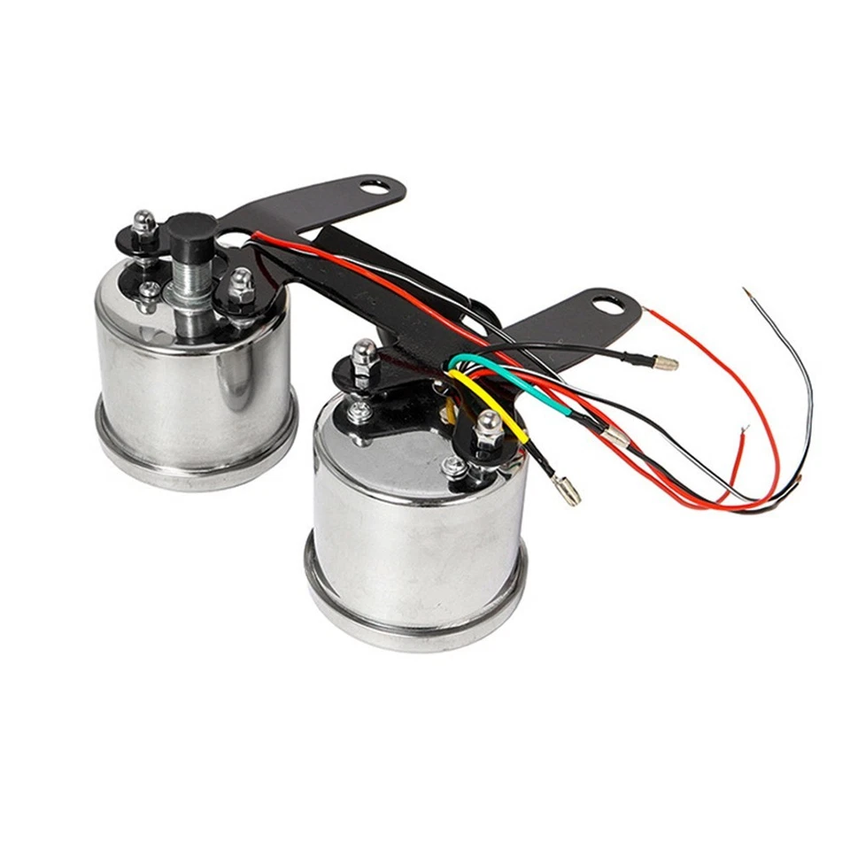 Universal Motorcycle LED Backlight Odometer Tachometer Speedometer Gauge Touring - Imagem 2 de 4