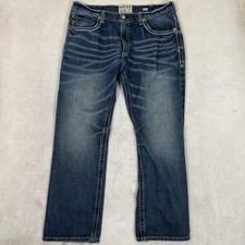 Ariat M4 Relaxed Boot Cut Jeans Mens 38x32 Blue Medium Wash Denim READ
