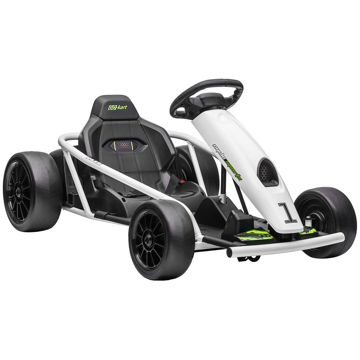 HOMCOM Kids 24V Electric Go Kart Dual-drive Motor Music Horn