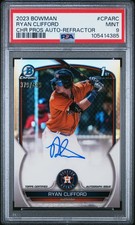 2023 Bowman Auto Refractor /499 Ryan Clifford PSA 9