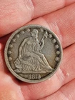 1873 No Arrows Seated Liberty Half Dollar