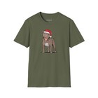 Santa Pitbull Dog Christmas Tee, Holiday Pit Bull Terrier Dogs Pet Lover T-shirt