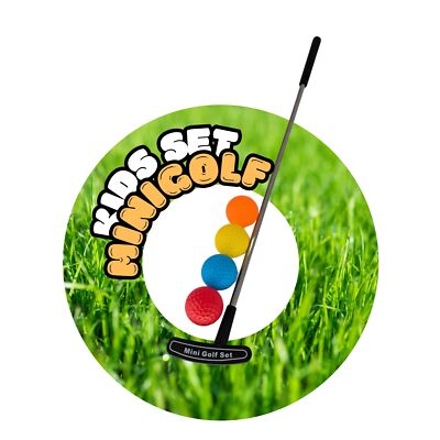 Kinder Minigolf Set Schläger 4 Bälle Tray Mini Golf Set Golfschläger Golfbälle