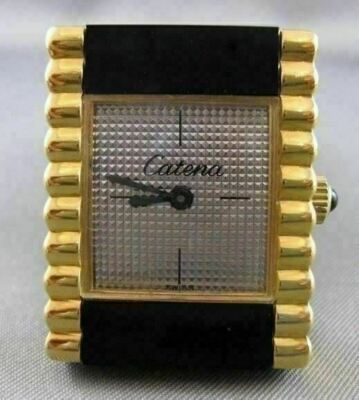 ANTIQUE SWISS CATENA 18K YELLOW GOLD ELECTRO LADY RECTANGLE WATCH