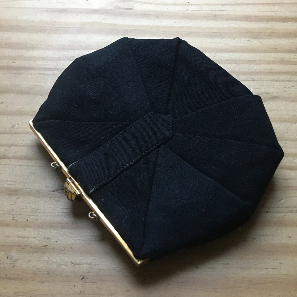 Bolso de mano antiguo Hollywood con estrás de vidrio facetado con joyas de la década de 1930 Foto 2 de 4