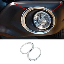 Chrome Exterior Front Fog Light Lamp Cover Trim Fit For Subaru Outback 2015-2017