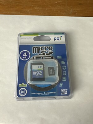 PQ1 4gb Micro SD Card With Adapter New Sealed