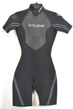 Body Glove Womens Black Shorty Back Zip Diving Surfing Springsuit Wetsuit 5/6