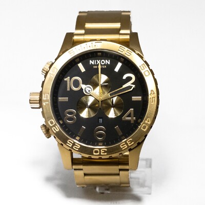 Mens A083 510-00 Gold Black-Dial Nixon 51-30 Watch | eBay