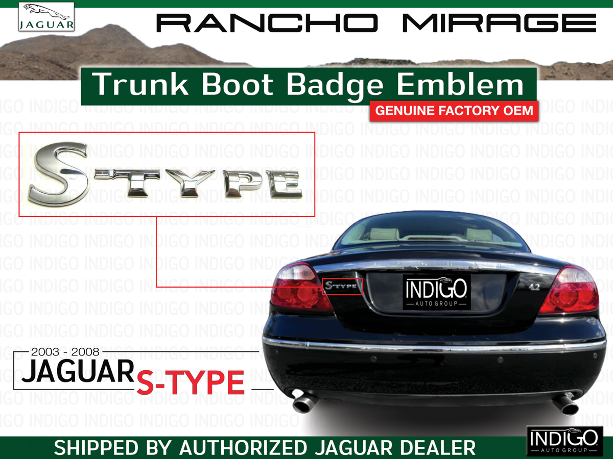 ジャガーeタイプ　シリーズ3用テールランプassy Jaguar S-Type Trunk Boot Badge Emblem 2003-2008 XR816807 NEW OEM