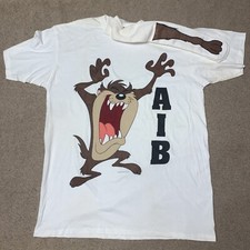 VTG NWT 1993 1994 Snoozes Taz Pajama Shirt Socks AIB White READ Single Stitch