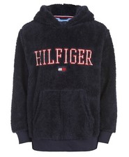  54 NEW NWT TOMMY HILFIGER BOYS FLEECE PULLOVER LOGO HOODIE SZ SIZE 4 NAVY BLUE