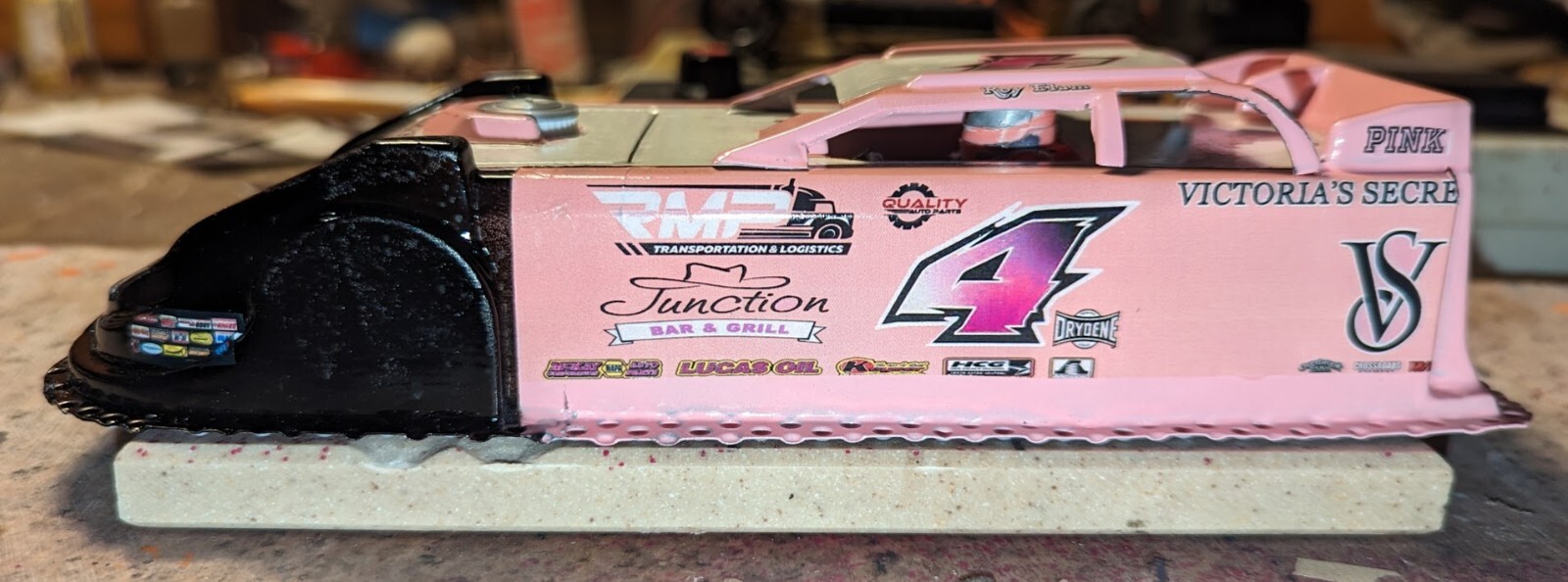 4 Victoria's Secret Crate Dirt Late Model slot car body 1/24 New