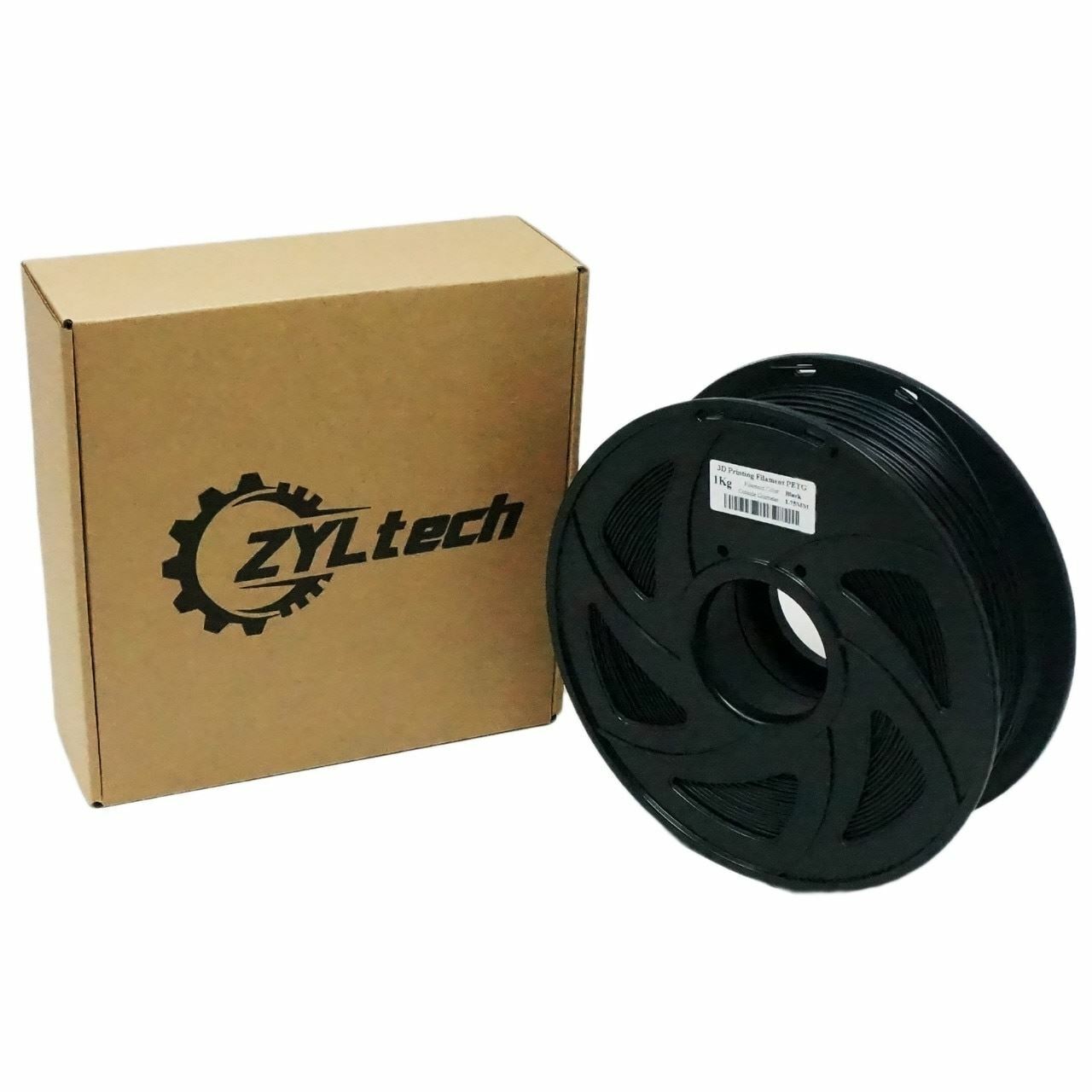 ZYLtech Black PETG 3D printer filament 1.75 mm 1 kg 2.2 lbs