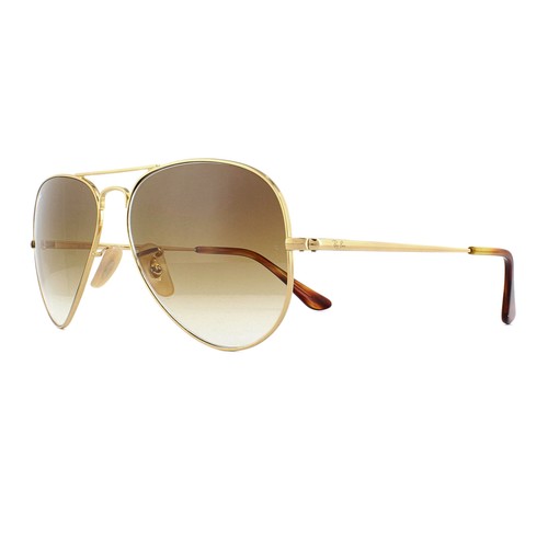 Ray-Ban Sunglasses Aviator Metal II RB3689 914751 Gold Brown Gradient  8056597041935 | eBay