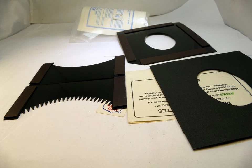 Lindahl Vignette set of four Magnetic Black Masks 5X5" for Bellow Shades  - Image 2 of 4