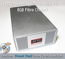 ATTO Tech Thunderlink 1082 Thunderbolt to 8Gb With Power Supply 2 SFPs Excellent