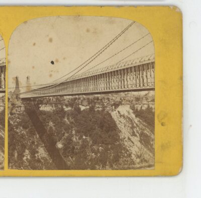 Niagara Falls The Suspension Bridge Stereoview c1870