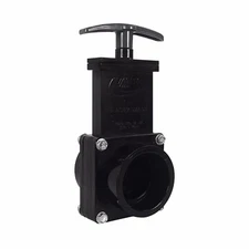 Valterra 1 1/2" RV Waste Dump Gate Valve with Out Cap Black