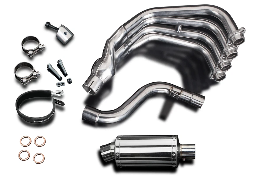 Yamaha FZ6R Delkevic полный 4-1 выхлоп SS70 9 дюймов нержавеющая сталь овальный глушитель 09-17 - Изображение 2 из 4