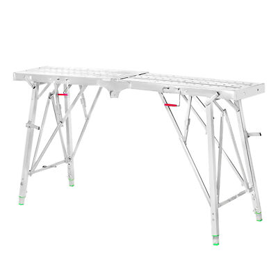 Adjustable Work Platform Portable Folding Step Ladder, Scaffolding Platform