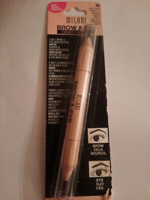 MILANI BROW & EYE HIGHLIGHTERS # 02 Matte Cream / Luminous Lift SEALED!