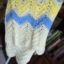 Vintage Baby quilt granny crochet Afghan lap blanket Handmade vintage 40x45