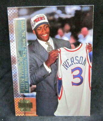 Allen Iverson 1996-97 Topps Stadium Club Shining Moments Rookie!76ers G GOAT HOF