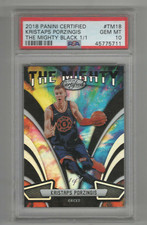 KRISTAPS PORZINGIS 2018-19 PANINI CERTIFIED THE MIGHTY BLACK #1/1 PSA 10 🔥🔥