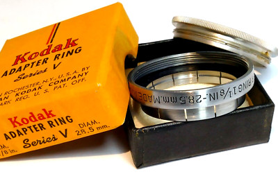 Kodak series V 5 Adapter ring with 1  1/8'' 28.5mm retainer ring Filter Holder