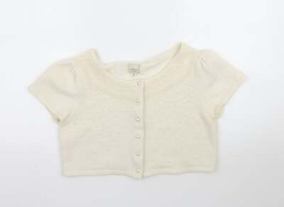 Matalan Damen Elfenbein Rundhals Acrylmischung Cardigan Größe 16