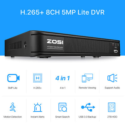 Kit Di Sicurezza ZOSI 8 Canali 1080P Con 4 Telecamere Esterno - DVR 1TB, Visione Notturna 24m, App Mobile - Foto 5