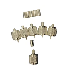 PL-259 / UHF MALE, RG-58 Crimp Connector, Silver/Teflon, 6 Pack- Quality Counts