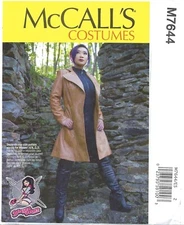 McCall's M7644 Yaya Han's Lined, Flared Costume Coat Sz 14-22 UNCUT Pattern