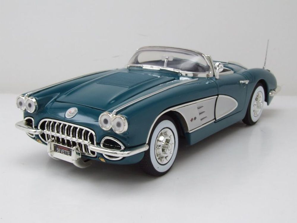 Chevrolet Corvette Cabrio C1 1958 dunkelgrün metallic Modellauto 1 