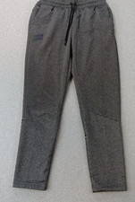 Hurley Sweatpants Gray Fleece Lined Tapered Jogger Logo Men's Small