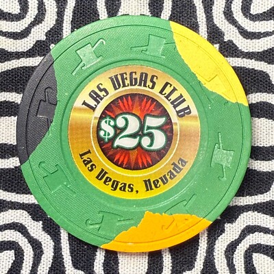 Las Vegas Club $25 Las Vegas, Nevada Gaming Poker Casino Chip B51