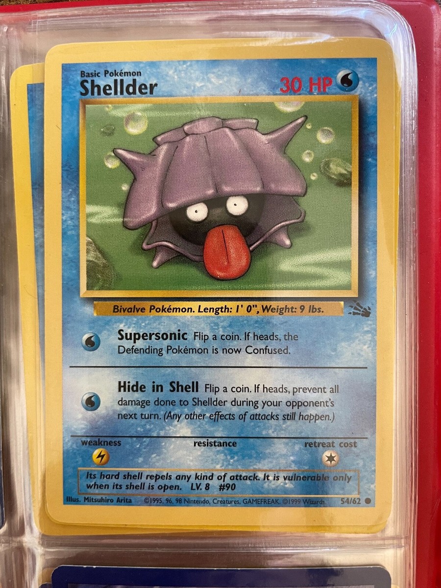 1995 shellder pokemon card value Pokémon TCG Shellder Fossil Set 54 Unlimited Common 1995, 96, 98 Near Mint