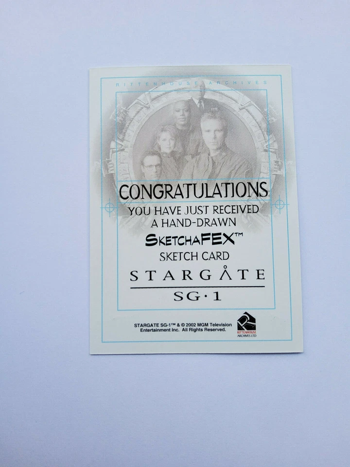 Stargate SG-1 Season 5  Sketch Card SketchaFEX The Rings by John Czop - Image 2 of 2