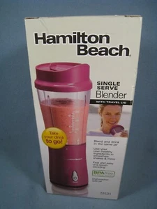 New Hamilton Beach BPA-Free Personal Blender, 14 oz, Raspberry 51131