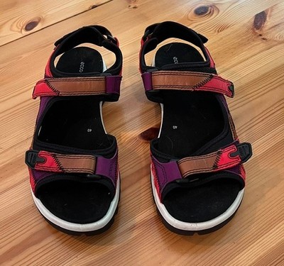 euc Ecco Offroad women's sandals size 40 Multicolor Hibiscus