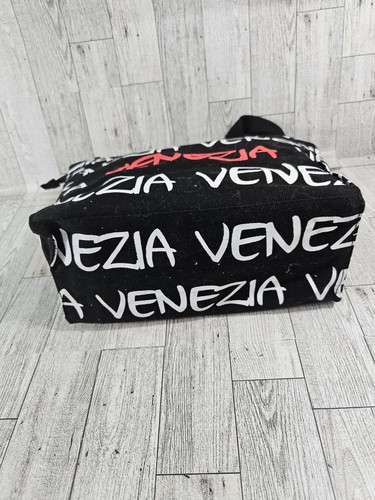 Robin Ruth Cabo Souvenir Hand Bag Canvas Venezia Small Purse Black White Red - Picture 5 of 7
