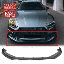 For Audi A5 S5 B9 2017-2018 V Style Carbon Fiber Front Bumper Lip Splitter Kits