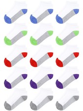 15 Pack Kids Half Cushion Low Cut Athletic Ankle Socks Boys Girls Sport