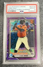 2024 Bowman Chrome  Prospects Lisbel Diaz BCP194 Purple Shimmer Refractor /250