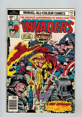 Invaders (1975) #  12 UK Price (6.0-FN) (2456373) 1st Spitfire (In uniform) 1977