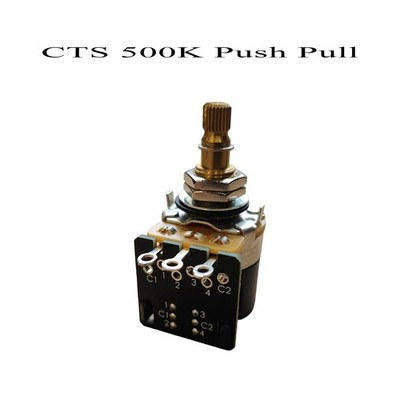CTS Push-Pull Pot A500K Split Shaft Guitar Potentiometer  Audio Taper Coil Split