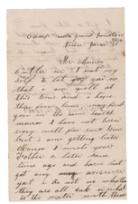 Union Civil War Camp Letter 1862 12th Indiana Inf TRANSCRIBED 1-Page No Envelope