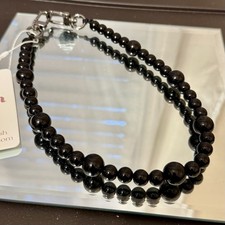 BNWT Gold Blush Black Pearls Bag Chain